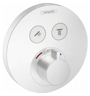 Термостат ShowerSelect S, для 2 потребителей, СМ, белый матовый, 15743700