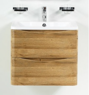 Тумба под раковину подвесная с двумя выкатными ящиками ACQUA Rovere Rustico 700x450x500 BelBagno