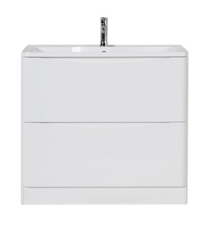 Тумба под раковину напольная с двумя выкатными ящиками ACQUA Bianco Lucido 900x450x810 BelBagno
