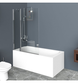 Душевая шторка на ванну UNO-V-11-100/150-C-Cr BelBagno
