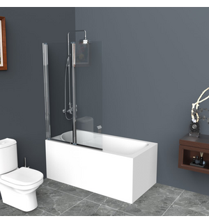 Душевая шторка на ванну UNO-V-2-100/150-C-Cr BelBagno