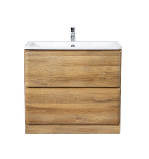 Тумба под раковину напольная с двумя выкатными ящиками ALBANO Rovere Rustico 1000x450x810 BelBagno