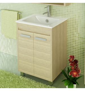 Тумба-умывальник Марио-60 сосна лоредо с раковиной Quadro 60 00003131980 Comforty