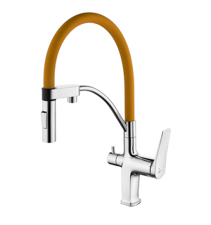 Смеситель для кухни с подключением к фильтру с питьевой водой Comfort LM3074C-Orange Lemark