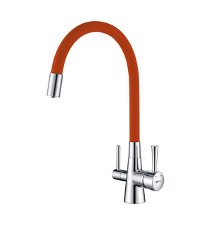 Смеситель для кухни с подключением к фильтру с питьевой водой Comfort LM3075C-Orange Lemark
