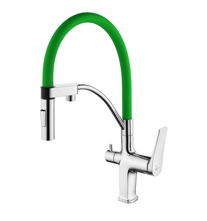 Смеситель для кухни с подключением к фильтру с питьевой водой Comfort LM3074C-Green Lemark