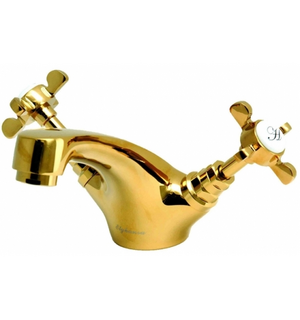 Смеситель двуручковый для умывальника BECKINGHAM Gold 1932262-Gold Elghansa