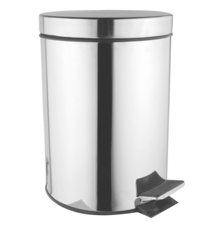 Мусорное ведро 8 л хром AZ-301-8L Azario