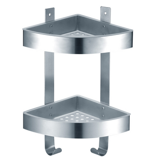 Полка угловая двухэтажная подвесная хром AZ-833-2 Azario