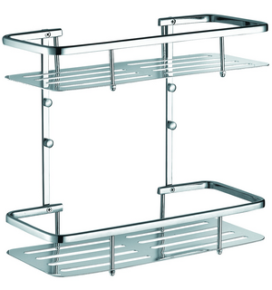 Полка прямоугольная двухэтажная подвеснаяхром AZ-835-2 Azario
