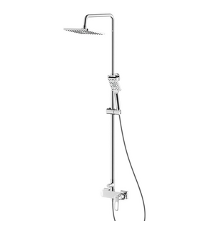 Смеситель RS46-45 для душа с регулируемой высотой штанги и лейкой "Тропический дождь" Rossinka
