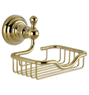 Мыльница для ванной металлическая PRAKTIC Gold PRK-455-Gold Elghansa