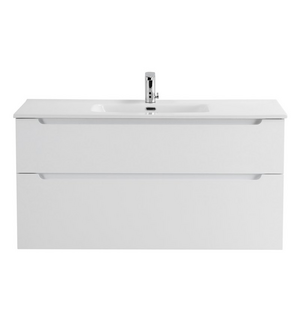 Тумба под раковину подвесная с двумя выкатными ящиками ETNA H-60 Bianco Lucido 1200x455x600 BelBagno