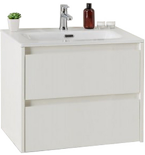 Тумба под раковину подвесная с двумя выкатными ящиками KRAFT 39 Bianco Opaco 600х390x500 BelBagno