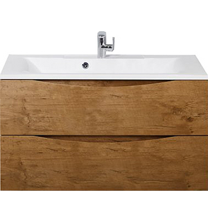 Тумба под раковину подвесная с двумя выкатными ящиками MARINO Rovere Nature 1000x445x500 BelBagno