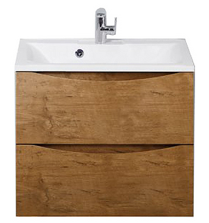 Тумба под раковину подвесная с двумя выкатными ящиками MARINO Rovere Nature 650x450x500 BelBagno