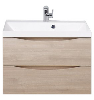 Тумба под раковину подвесная с двумя выкатными ящиками MARINO Rovere Grigio 700x450x500 BelBagno