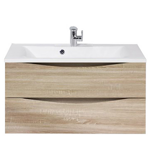 Тумба под раковину подвесная с двумя выкатными ящиками MARINO Rovere Bianco 900x450x500 BelBagno