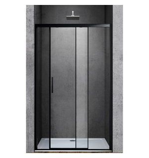 Душевая дверь Soft VDS-3SO120CLB, 1200, черный, стекло прозрачное Vincea