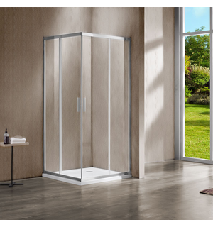 Душевой уголок Garda VSS-1G800CL, 800*800, хром, стекло прозрачное Vincea