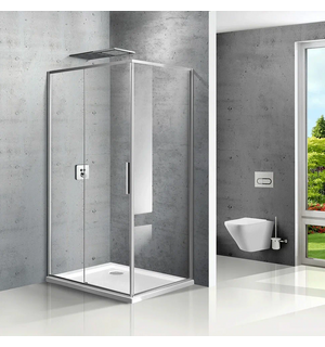 Душевой уголок Slim VSR-2SL9012CL-L, 1200*900, хром, стекло прозрачное, левый Vincea