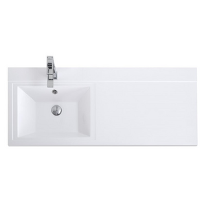 Раковина из литьевого мрамора левосторонняя 120x48x15.6 BB1200/480-LV-MR-L BelBagno