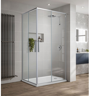 Душевой уголок Slim-U VSS-2SU900CL, 900*900, хром, стекло прозрачное Vincea