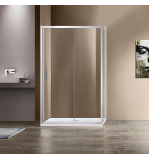 Душевой уголок Garda VSR-1G9011CL, 1100*900, хром, стекло прозрачное Vincea