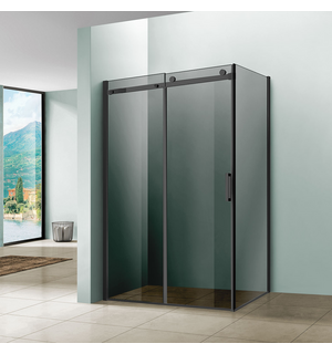 Душевой уголок Como VSR-1C9012CGB, 1200*900, черный, стекло тонированное Vincea
