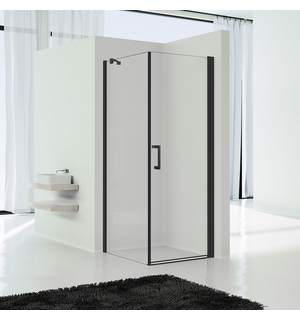 Душевой уголок Orta VSR-1O9090CLB, 900*900, черный, стекло прозрачное Vincea