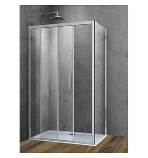 Душевой уголок Soft VSR-3SO9011CL, 1100*900, хром, стекло прозрачное Vincea