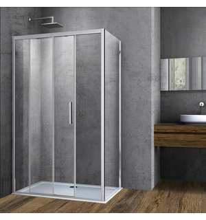 Душевой уголок Soft VSR-3SO1013CL, 1300*1000, хром, стекло прозрачное Vincea