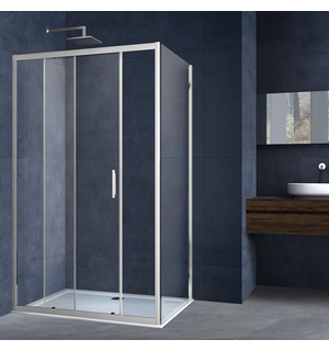 Душевой уголок Alpha VSR-3AL8014CL, 1400*800, хром, стекло прозрачное Vincea