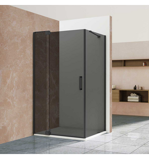 Душевой уголок Extra VSR-1E111290CGB, 1100/1200*900, черный, стекло тонированное Vincea
