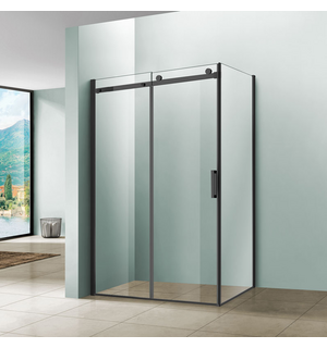 Душевой уголок Como VSR-1C1012CLB, 1200*1000, черный, стекло прозрачное Vincea