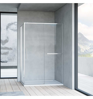 Душевой уголок Slim Soft VSR-1SS1014CL, 1400*1000, хром, стекло прозрачное Vincea