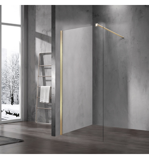 Душевая перегородка Walk-In VSW-1H120CLG, 1200*2000, матовый золотой, стекло прозрачное Vincea