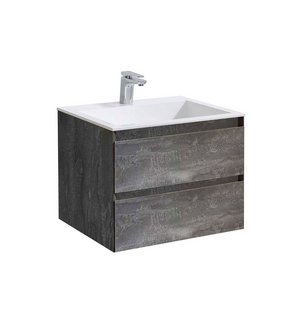 База под раковину Luka 600 подвесная, 2 выкатных ящика soft-close, G.Stone VMC-2L600GS Vincea