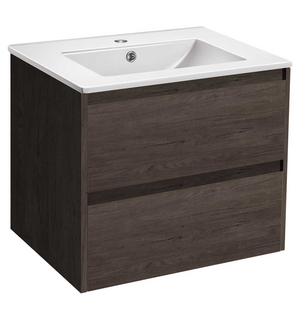 База под раковину Gio 600 подвесная, 2 выкатных ящика soft-close, R.Oak VMC-2G600RO Vincea