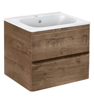 База под раковину Vico 600 подвесная, 2 выкатных ящика soft close, V.Oak VMC-2V600VO Vincea