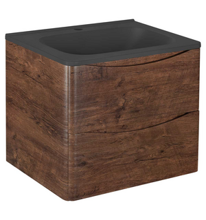 База под раковину Paola 600 подвесная, 2 выкатных ящика soft close, R.Wood VMC-2P600RW Vincea