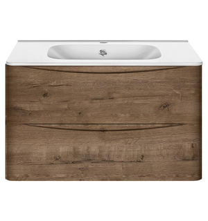 База под раковину Paola 800 подвесная, 2 выкатных ящика soft close, V.Oak VMC-2P800VO Vincea