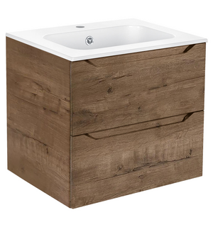База под раковину Norma 600 подвесная, 2 выкатных ящика soft close, V.Oak VMC-2N600VO Vincea