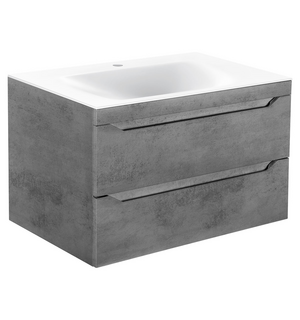 База под раковину Fine 800 подвесная, 2 выкатных ящика soft close, Beton VMC-2F800BT Vincea