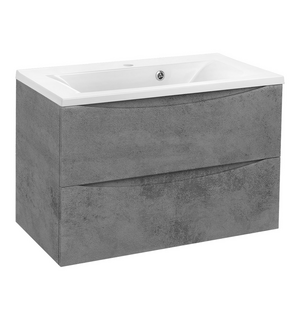 База под раковину Mia 750 подвесная, 2 выкатных ящика soft close, Beton VMC-2MA750BT Vincea