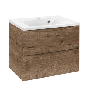 База под раковину Mia 650 подвесная, 2 выкатных ящика soft close, V.Oak VMC-2MA650VO Vincea