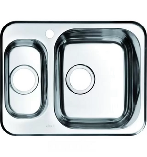 Мойка из нерж стали шелк 1 1/2 чаша слева 605*480 Strit S IDDIS STR60SXi77