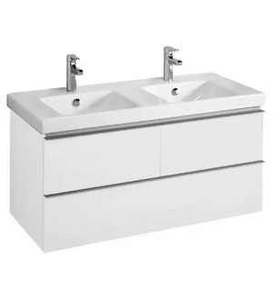 J. Delafon EB892-N18 тумбочка без раковины ODEON UP для Е4730 3 ящика /117х485х53/ (белый блест.ламинат)