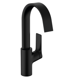 Смеситель для раковины push open матовый черный Vivenis 210 75030670 HANSGROHE