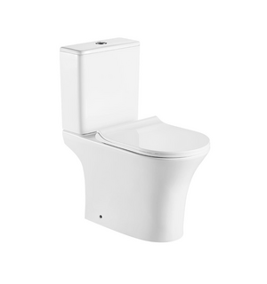 Унитаз-компакт  безободковый с сиденьем микролифт, Fretta Round AZ-7121 Azario